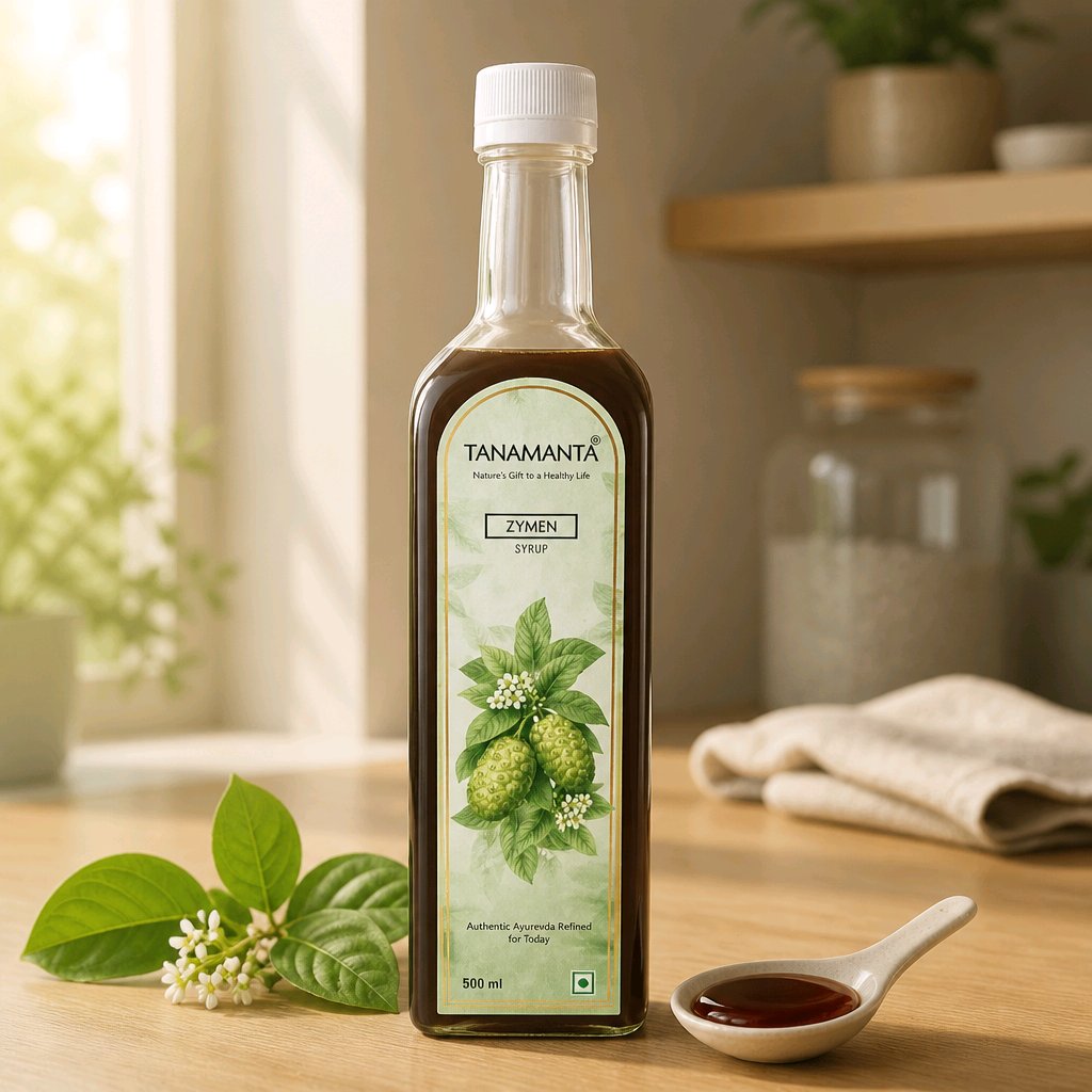 ZYMEN HERBAL SYRUP Ayurvedic Support for Healthy Gut, Appetite, Bowel Regularity & Flatulence Relief, AYUSH Certified.