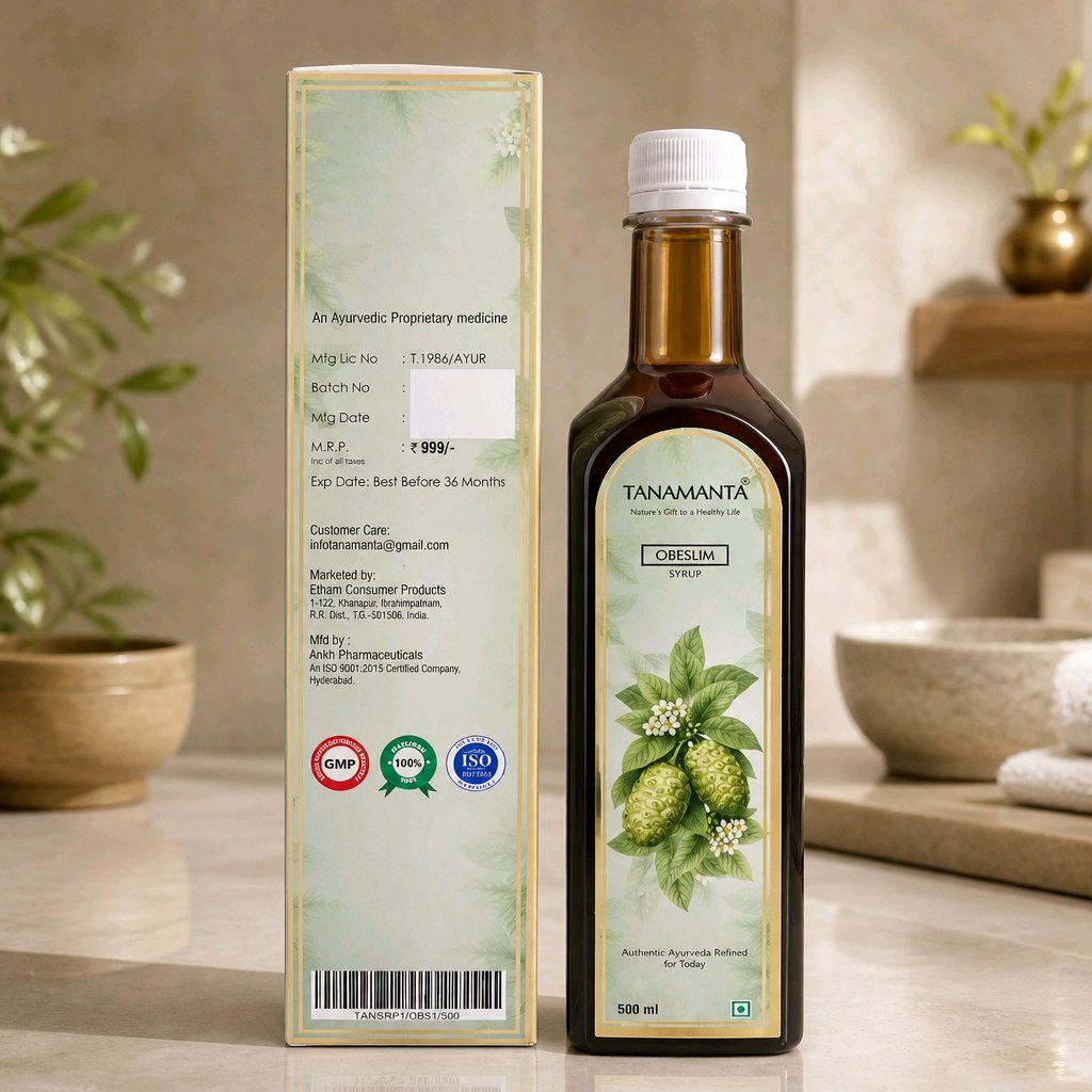 OBESLIM HERBAL SYRUP, Supports Healthy Weight Management, Metabolism & Energy, Reduces Fatigue, AYUSH Certified