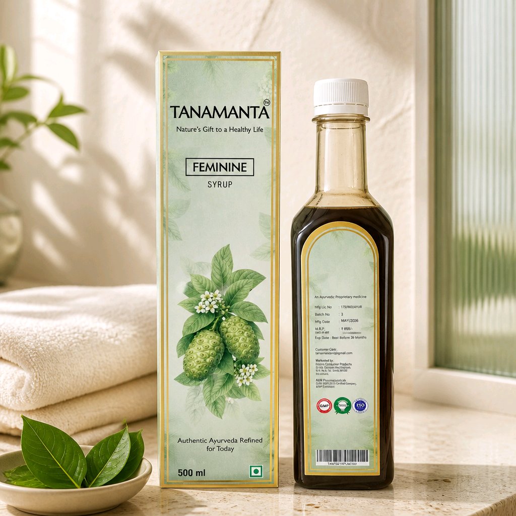 FEMININE HERBAL SYRUP for Women, Ayurvedic Support for Menstrual Wellness, Hormonal Health & Immunity, Ashoka & Traditional Herbs,  AYUSH Certified