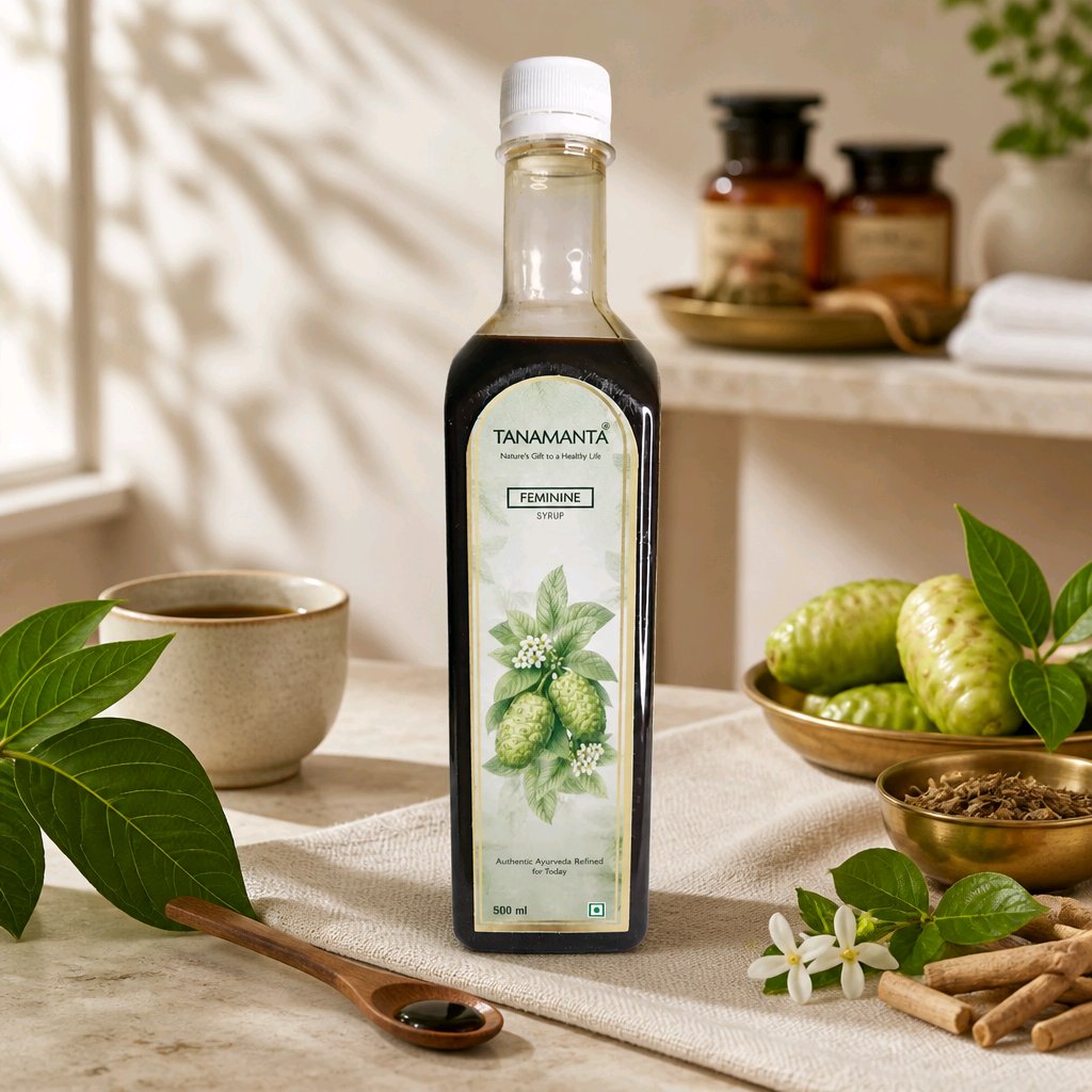 FEMININE HERBAL SYRUP for Women, Ayurvedic Support for Menstrual Wellness, Hormonal Health & Immunity, Ashoka & Traditional Herbs,  AYUSH Certified