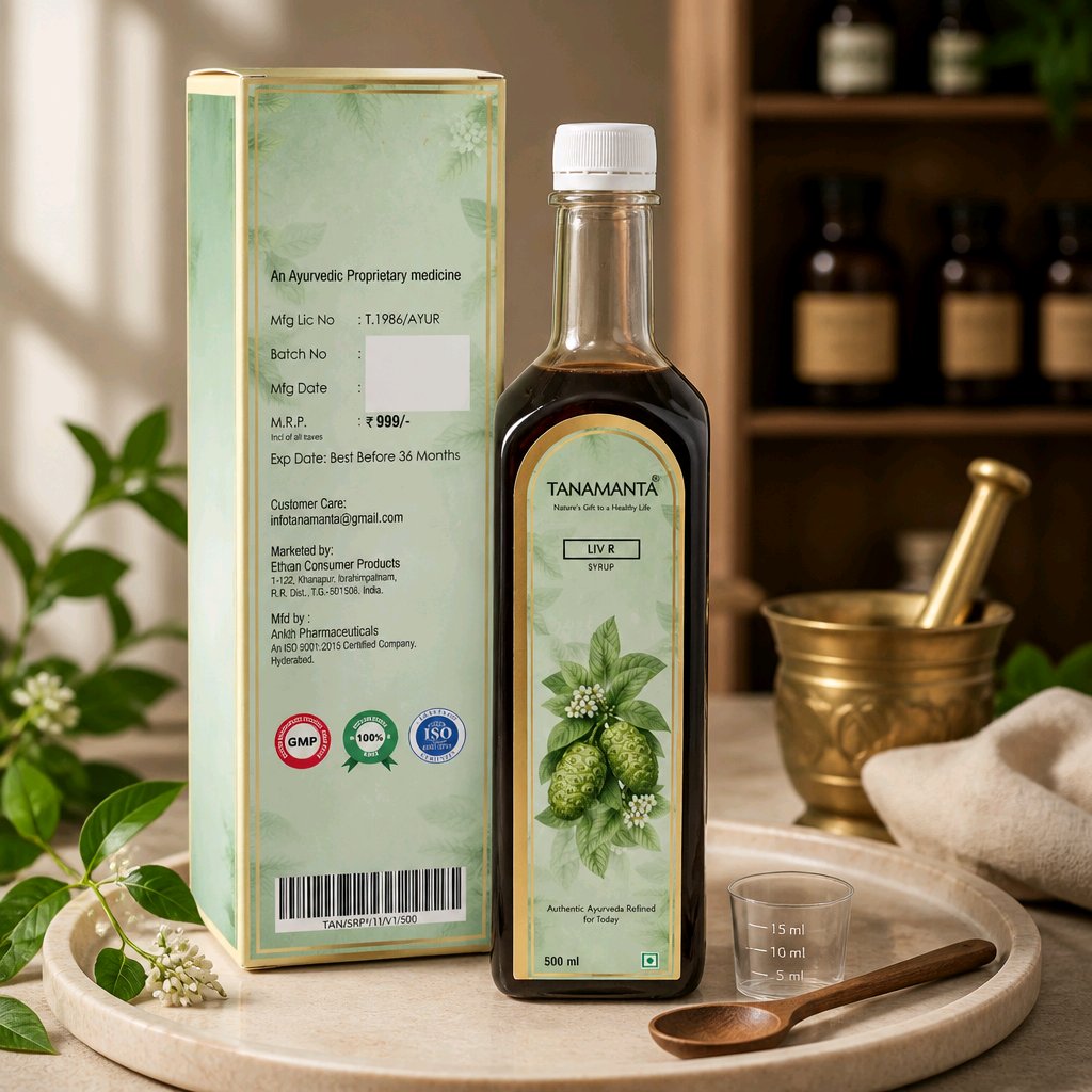 LIV R HERBAL SYRUP Ayurvedic Support for Liver Health, Digestive Wellness & Natural Detox, Promotes Appetite & Vitality, AYUSH Certified