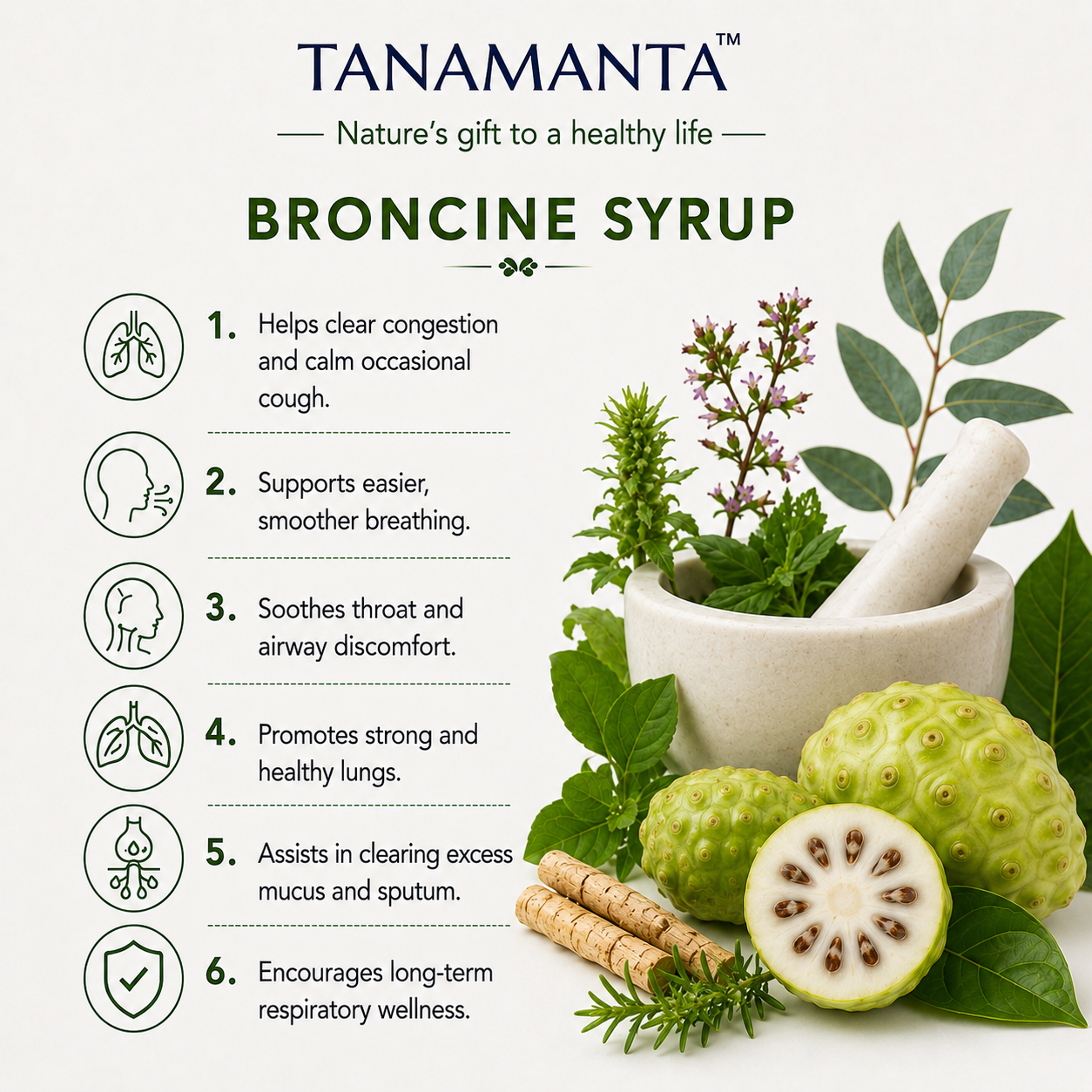 BRONCINE HERBAL SYRUP  Ayurvedic Support for Respiratory Health, Immunity & Throat Wellness, Seasonal Allergy & Dust Sensitivity Support, AYUSH Certified